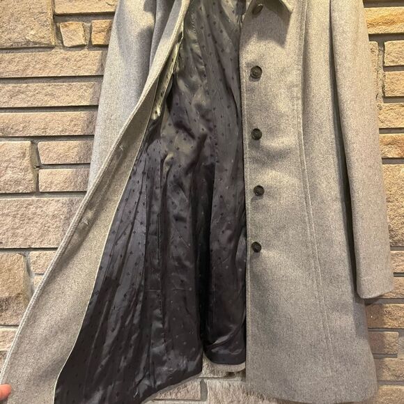 ❤️Banana Republic Fully Lined Wool Pea Coat Grey Size small jacket - Picture 2 of 14